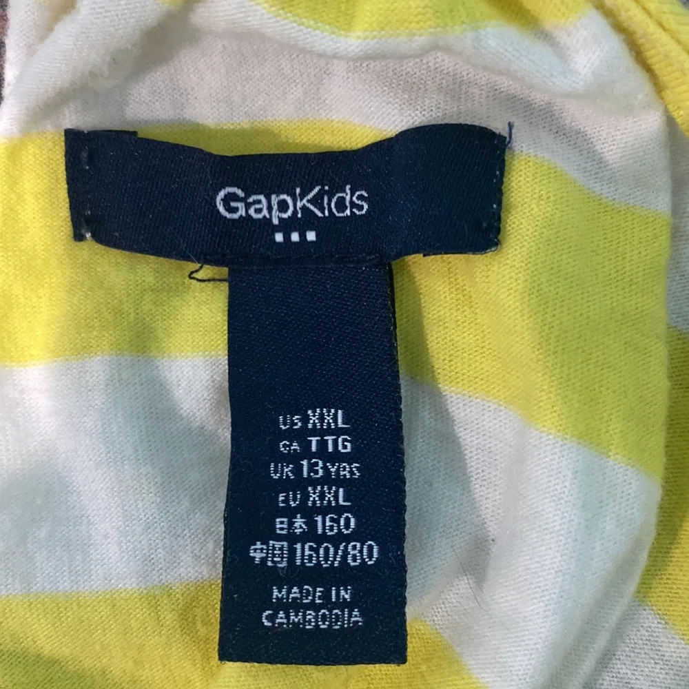 Gap Kids Yellow Striped Tank Top